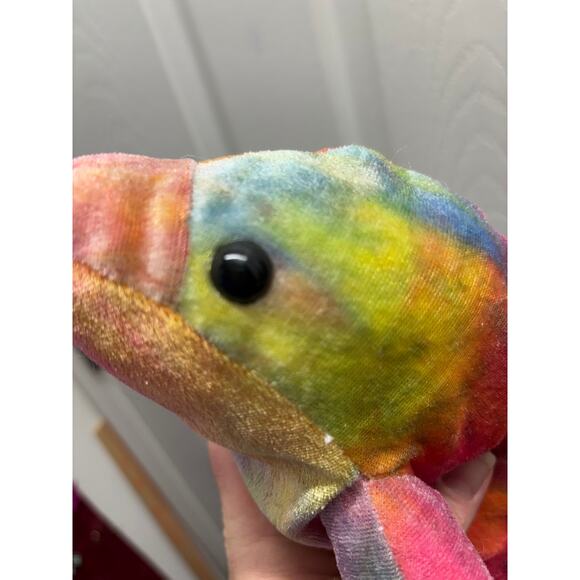 Tie-Dyed Dolphin Multicolor Stuffed Animal Lightweight Plush 13" - Picture 5 of 7